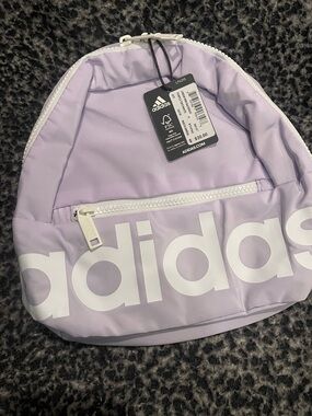 adidas Pastel Purple Mini Backpack with White Logo
